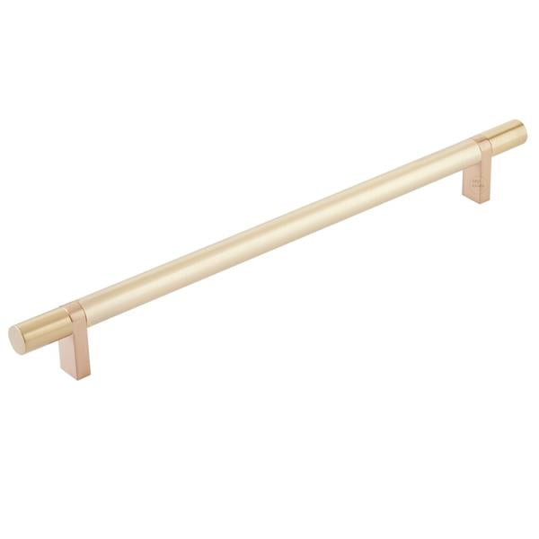 Emtek - Select Bar Cabinet Pull 10 Inch C-C, Rectangular Bar Stem, Smooth Bar