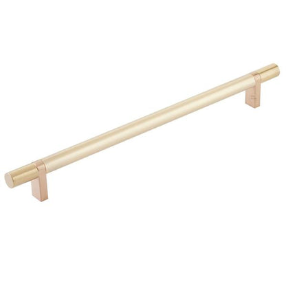 Emtek - Select Bar Cabinet Pull 10 Inch C-C, Rectangular Bar Stem, Smooth Bar