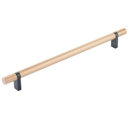 Emtek - Select Bar Cabinet Pull 10 Inch C-C, Rectangular Bar Stem, Smooth Bar