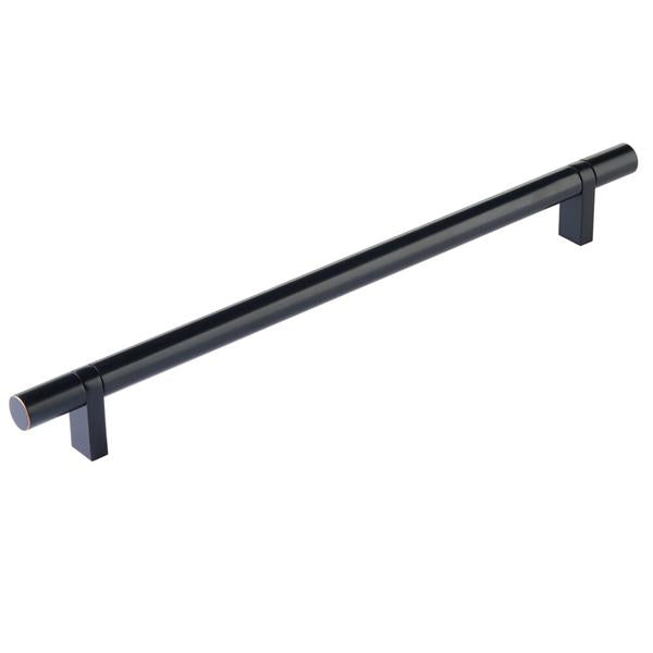 Emtek - Select Bar Cabinet Pull 10 Inch C-C, Rectangular Bar Stem, Smooth Bar