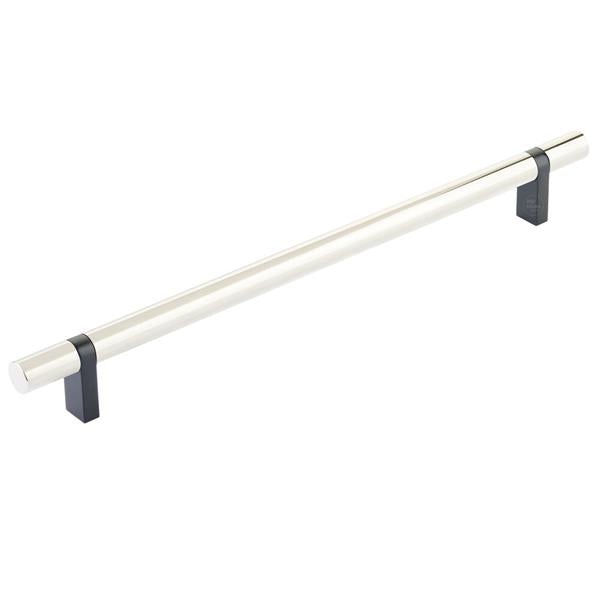 Emtek - Select Bar Cabinet Pull 10 Inch C-C, Rectangular Bar Stem, Smooth Bar