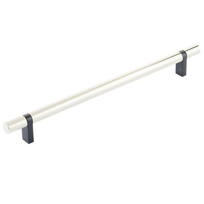 Emtek - Select Bar Cabinet Pull 10 Inch C-C, Rectangular Bar Stem, Smooth Bar