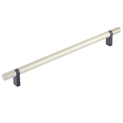 Emtek - Select Bar Cabinet Pull 10 Inch C-C, Rectangular Bar Stem, Smooth Bar