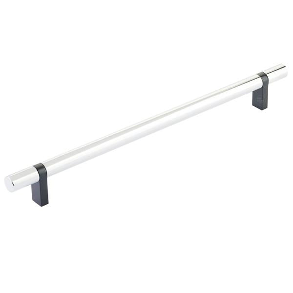 Emtek - Select Bar Cabinet Pull 10 Inch C-C, Rectangular Bar Stem, Smooth Bar