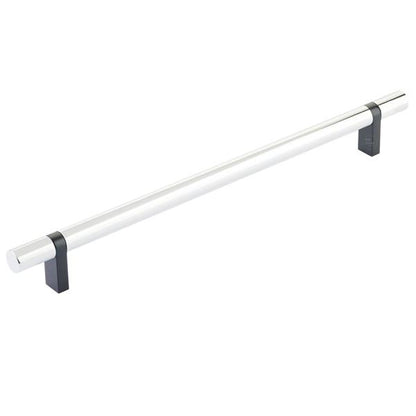 Emtek - Select Bar Cabinet Pull 10 Inch C-C, Rectangular Bar Stem, Smooth Bar