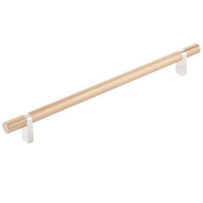 Emtek - Select Bar Cabinet Pull 10 Inch C-C, Rectangular Bar Stem, Smooth Bar