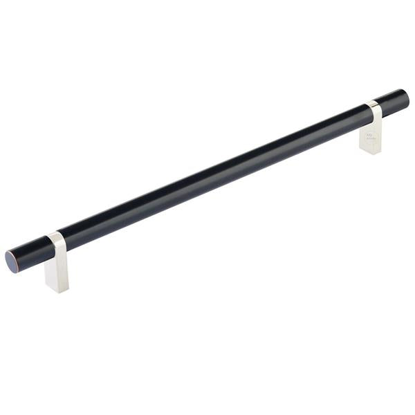 Emtek - Select Bar Cabinet Pull 10 Inch C-C, Rectangular Bar Stem, Smooth Bar