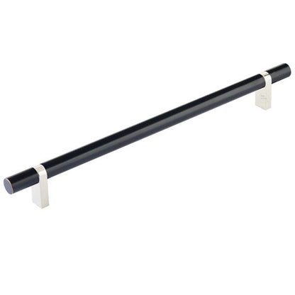 Emtek - Select Bar Cabinet Pull 10 Inch C-C, Rectangular Bar Stem, Smooth Bar
