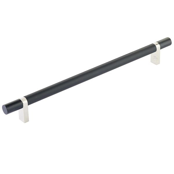 Emtek - Select Bar Cabinet Pull 10 Inch C-C, Rectangular Bar Stem, Smooth Bar