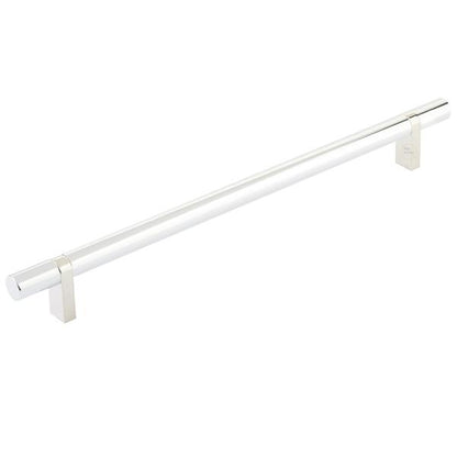 Emtek - Select Bar Cabinet Pull 10 Inch C-C, Rectangular Bar Stem, Smooth Bar