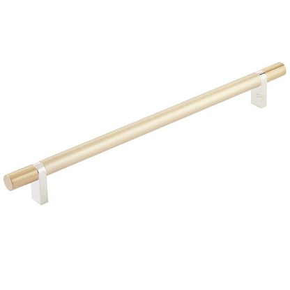 Emtek - Select Bar Cabinet Pull 10 Inch C-C, Rectangular Bar Stem, Smooth Bar