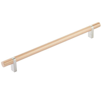 Emtek - Select Bar Cabinet Pull 10 Inch C-C, Rectangular Bar Stem, Smooth Bar