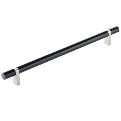 Emtek - Select Bar Cabinet Pull 10 Inch C-C, Rectangular Bar Stem, Smooth Bar