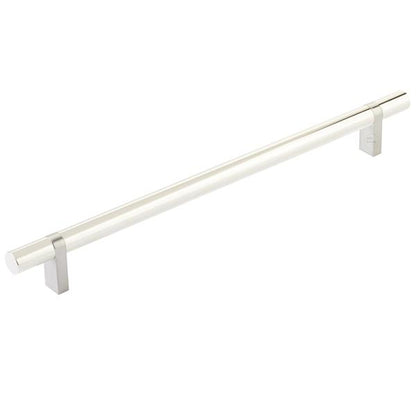 Emtek - Select Bar Cabinet Pull 10 Inch C-C, Rectangular Bar Stem, Smooth Bar
