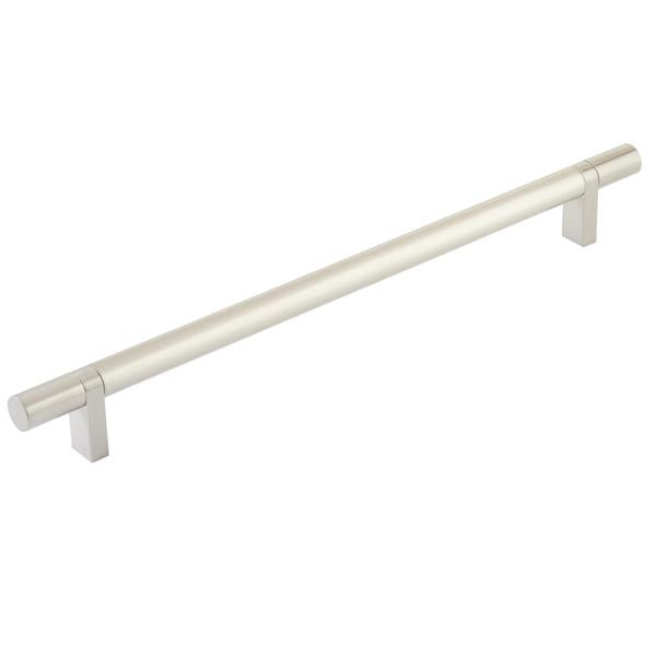 Emtek - Select Bar Cabinet Pull 10 Inch C-C, Rectangular Bar Stem, Smooth Bar