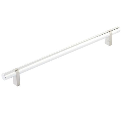 Emtek - Select Bar Cabinet Pull 10 Inch C-C, Rectangular Bar Stem, Smooth Bar