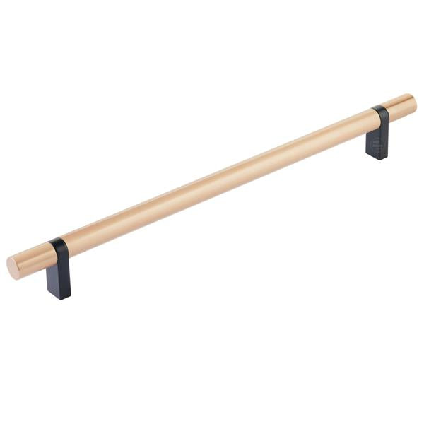 Emtek - Select Bar Cabinet Pull 10 Inch C-C, Rectangular Bar Stem, Smooth Bar