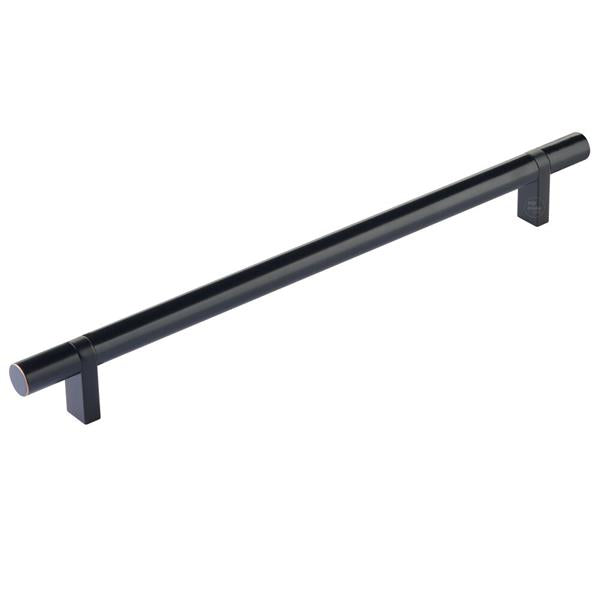 Emtek - Select Bar Cabinet Pull 10 Inch C-C, Rectangular Bar Stem, Smooth Bar
