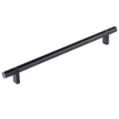 Emtek - Select Bar Cabinet Pull 10 Inch C-C, Rectangular Bar Stem, Smooth Bar
