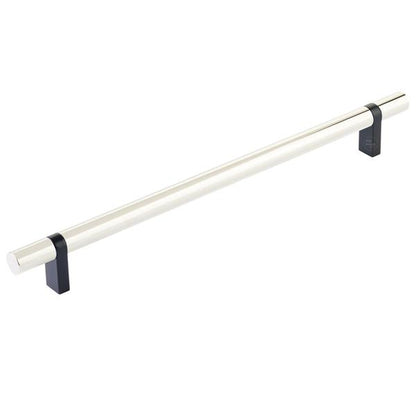 Emtek - Select Bar Cabinet Pull 10 Inch C-C, Rectangular Bar Stem, Smooth Bar