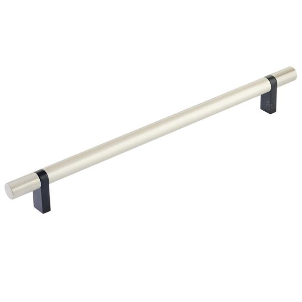 Emtek - Select Bar Cabinet Pull 10 Inch C-C, Rectangular Bar Stem, Smooth Bar
