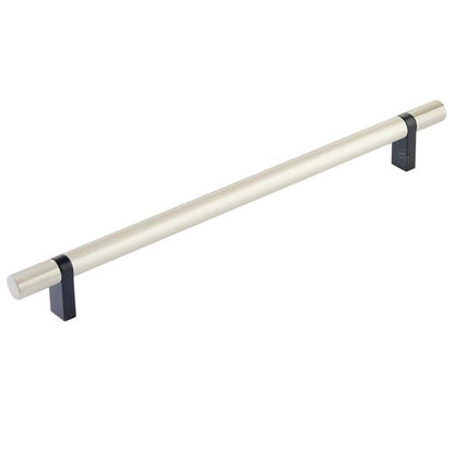 Emtek - Select Bar Cabinet Pull 10 Inch C-C, Rectangular Bar Stem, Smooth Bar