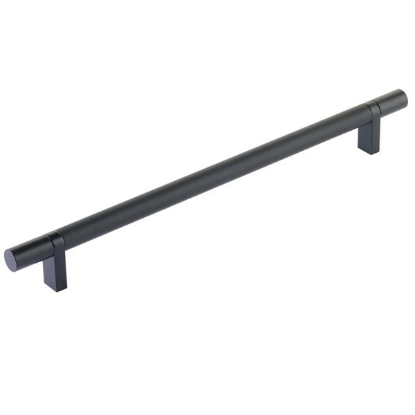 Emtek - Select Bar Cabinet Pull 10 Inch C-C, Rectangular Bar Stem, Smooth Bar