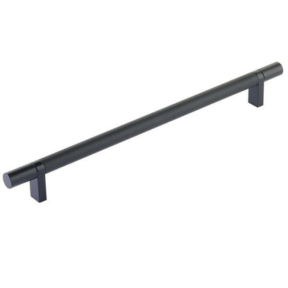 Emtek - Select Bar Cabinet Pull 10 Inch C-C, Rectangular Bar Stem, Smooth Bar