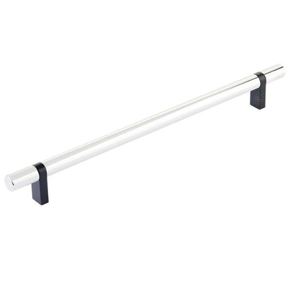 Emtek - Select Bar Cabinet Pull 10 Inch C-C, Rectangular Bar Stem, Smooth Bar