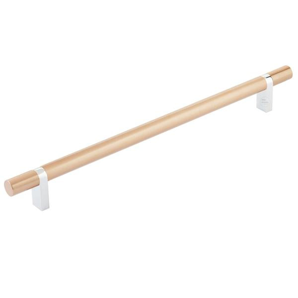 Emtek - Select Bar Cabinet Pull 10 Inch C-C, Rectangular Bar Stem, Smooth Bar