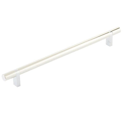 Emtek - Select Bar Cabinet Pull 10 Inch C-C, Rectangular Bar Stem, Smooth Bar