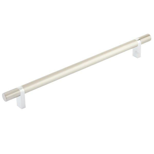 Emtek - Select Bar Cabinet Pull 10 Inch C-C, Rectangular Bar Stem, Smooth Bar