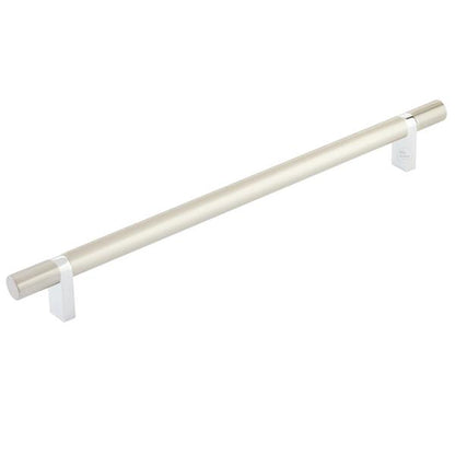 Emtek - Select Bar Cabinet Pull 10 Inch C-C, Rectangular Bar Stem, Smooth Bar