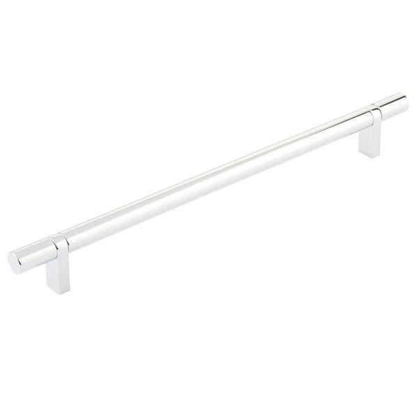Emtek - Select Bar Cabinet Pull 10 Inch C-C, Rectangular Bar Stem, Smooth Bar
