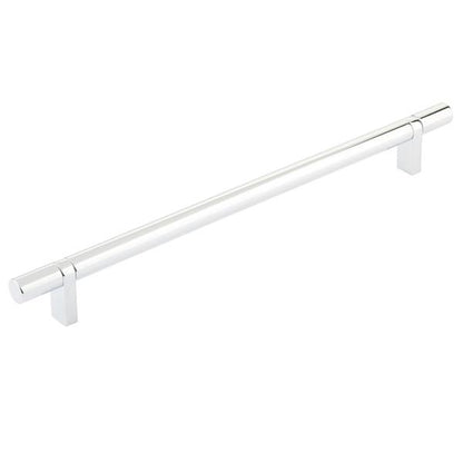 Emtek - Select Bar Cabinet Pull 10 Inch C-C, Rectangular Bar Stem, Smooth Bar