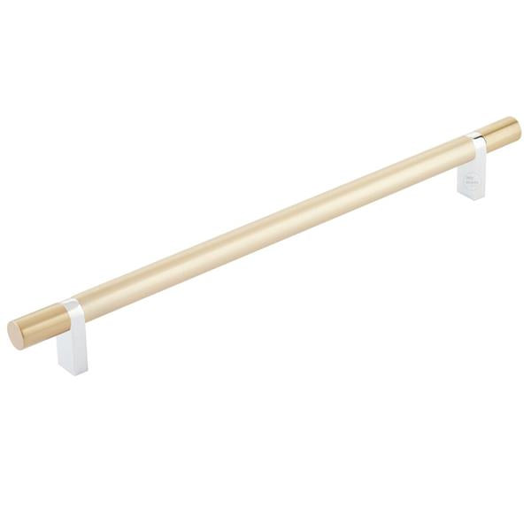 Emtek - Select Bar Cabinet Pull 10 Inch C-C, Rectangular Bar Stem, Smooth Bar