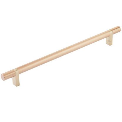Emtek - Select Bar Cabinet Pull 10 Inch C-C, Rectangular Bar Stem, Smooth Bar