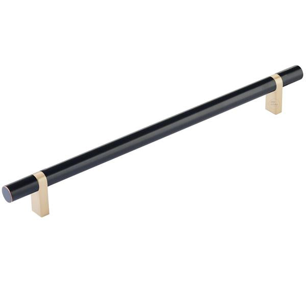 Emtek - Select Bar Cabinet Pull 10 Inch C-C, Rectangular Bar Stem, Smooth Bar