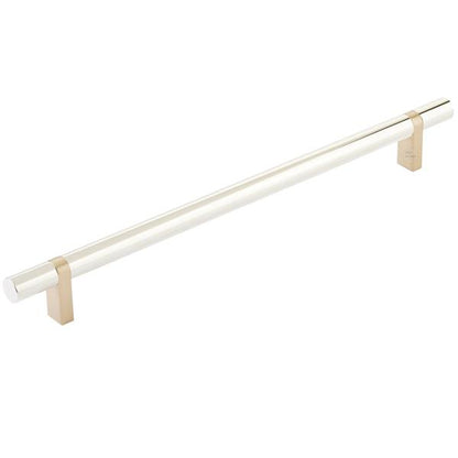 Emtek - Select Bar Cabinet Pull 10 Inch C-C, Rectangular Bar Stem, Smooth Bar