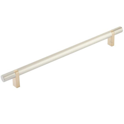 Emtek - Select Bar Cabinet Pull 10 Inch C-C, Rectangular Bar Stem, Smooth Bar
