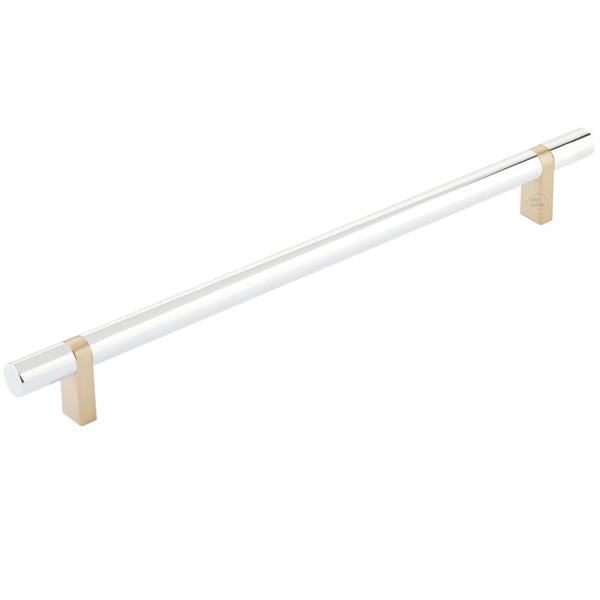 Emtek - Select Bar Cabinet Pull 10 Inch C-C, Rectangular Bar Stem, Smooth Bar