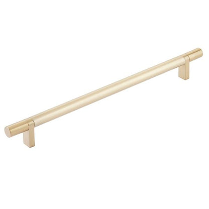 Emtek - Select Bar Cabinet Pull 10 Inch C-C, Rectangular Bar Stem, Smooth Bar