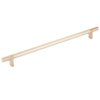 Emtek - Select Bar Cabinet Pull 12 Inch C-C, Rectangular Bar Stem, Smooth Bar