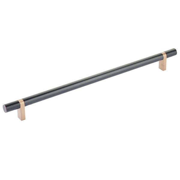Emtek - Select Bar Cabinet Pull 12 Inch C-C, Rectangular Bar Stem, Smooth Bar