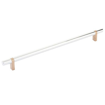 Emtek - Select Bar Cabinet Pull 12 Inch C-C, Rectangular Bar Stem, Smooth Bar