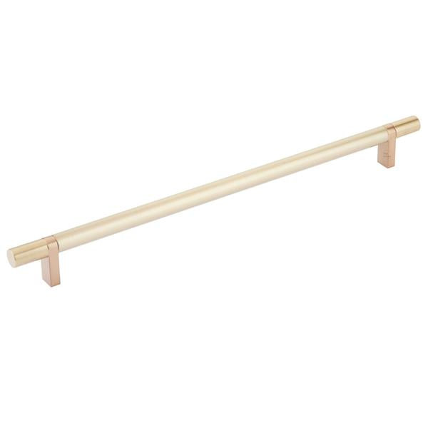 Emtek - Select Bar Cabinet Pull 12 Inch C-C, Rectangular Bar Stem, Smooth Bar