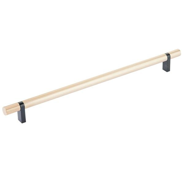 Emtek - Select Bar Cabinet Pull 12 Inch C-C, Rectangular Bar Stem, Smooth Bar