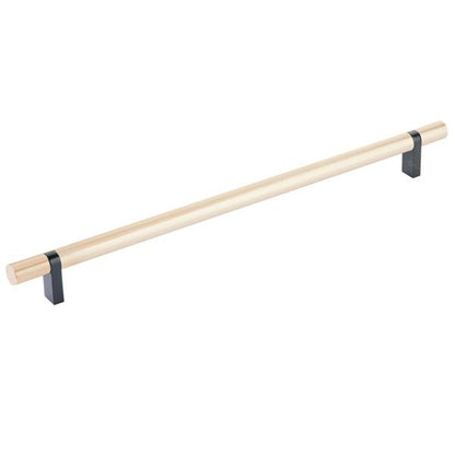 Emtek - Select Bar Cabinet Pull 12 Inch C-C, Rectangular Bar Stem, Smooth Bar