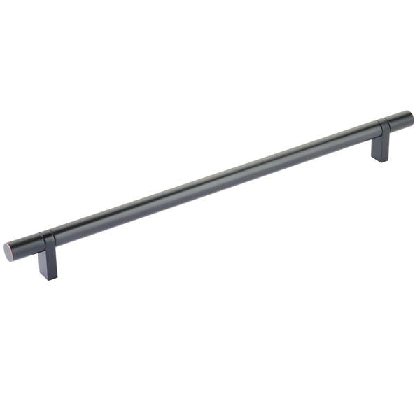 Emtek - Select Bar Cabinet Pull 12 Inch C-C, Rectangular Bar Stem, Smooth Bar