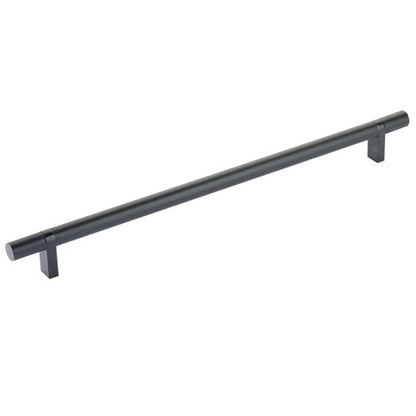 Emtek - Select Bar Cabinet Pull 12 Inch C-C, Rectangular Bar Stem, Smooth Bar